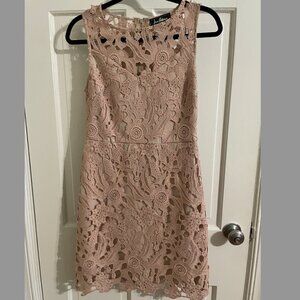 Sam Edelman pink lace floral dress